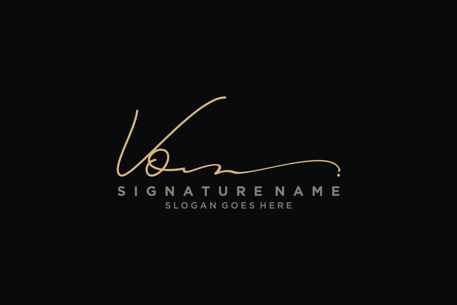 första vo brev signatur logotyp mall elegant design logotyp tecken symbol mall vektor ikon