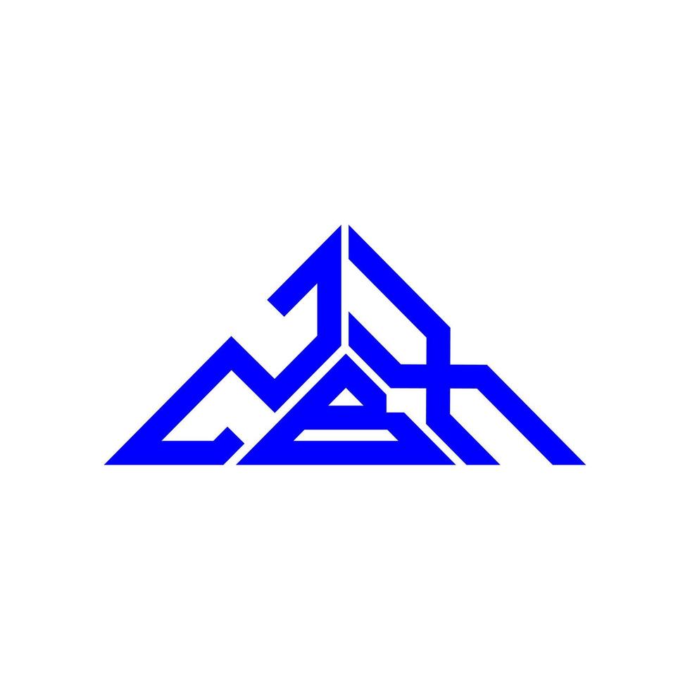 zbx Brief Logo kreatives Design mit Vektorgrafik, zbx einfaches und modernes Logo in Dreiecksform. vektor
