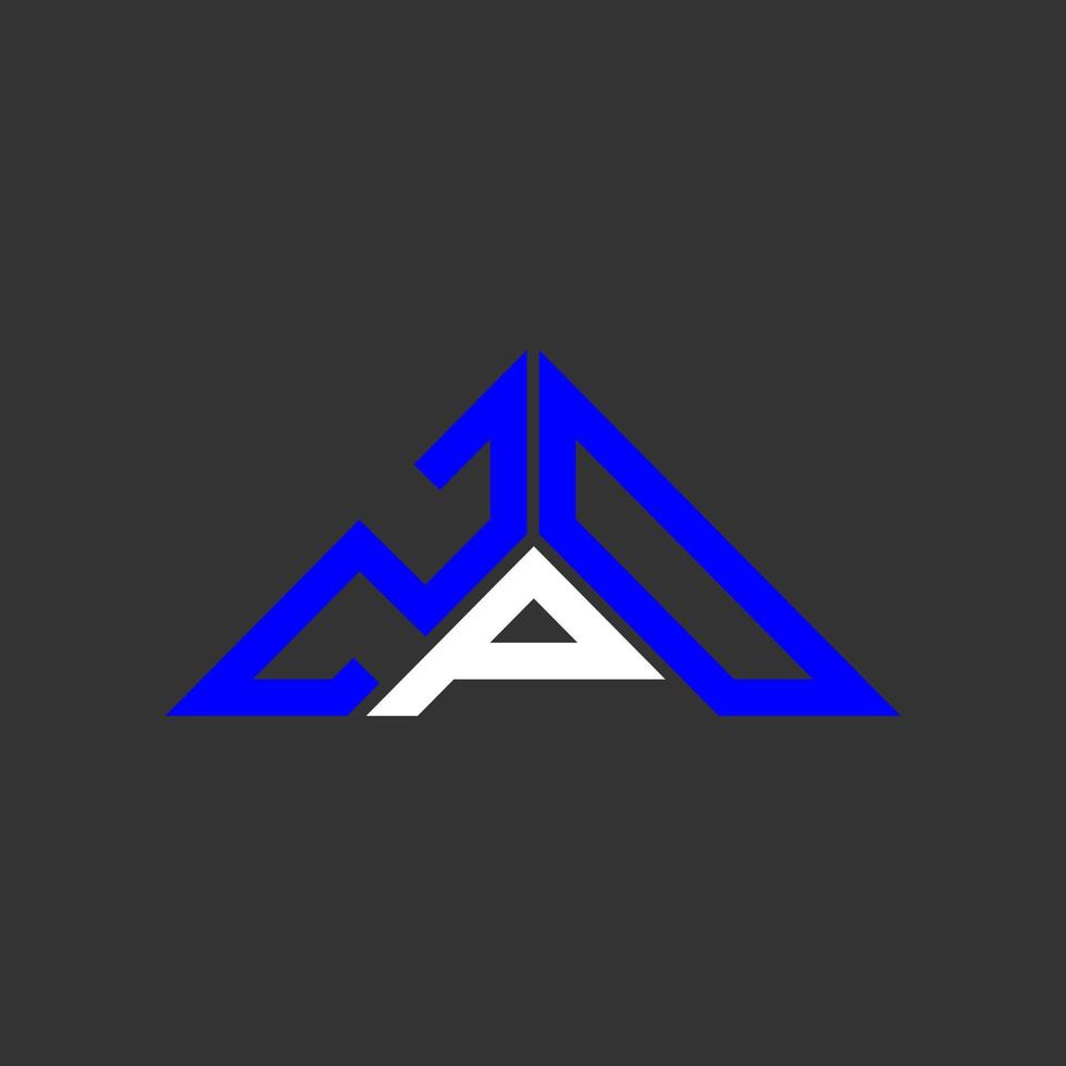 zpd Brief Logo kreatives Design mit Vektorgrafik, zpd einfaches und modernes Logo in Dreiecksform. vektor