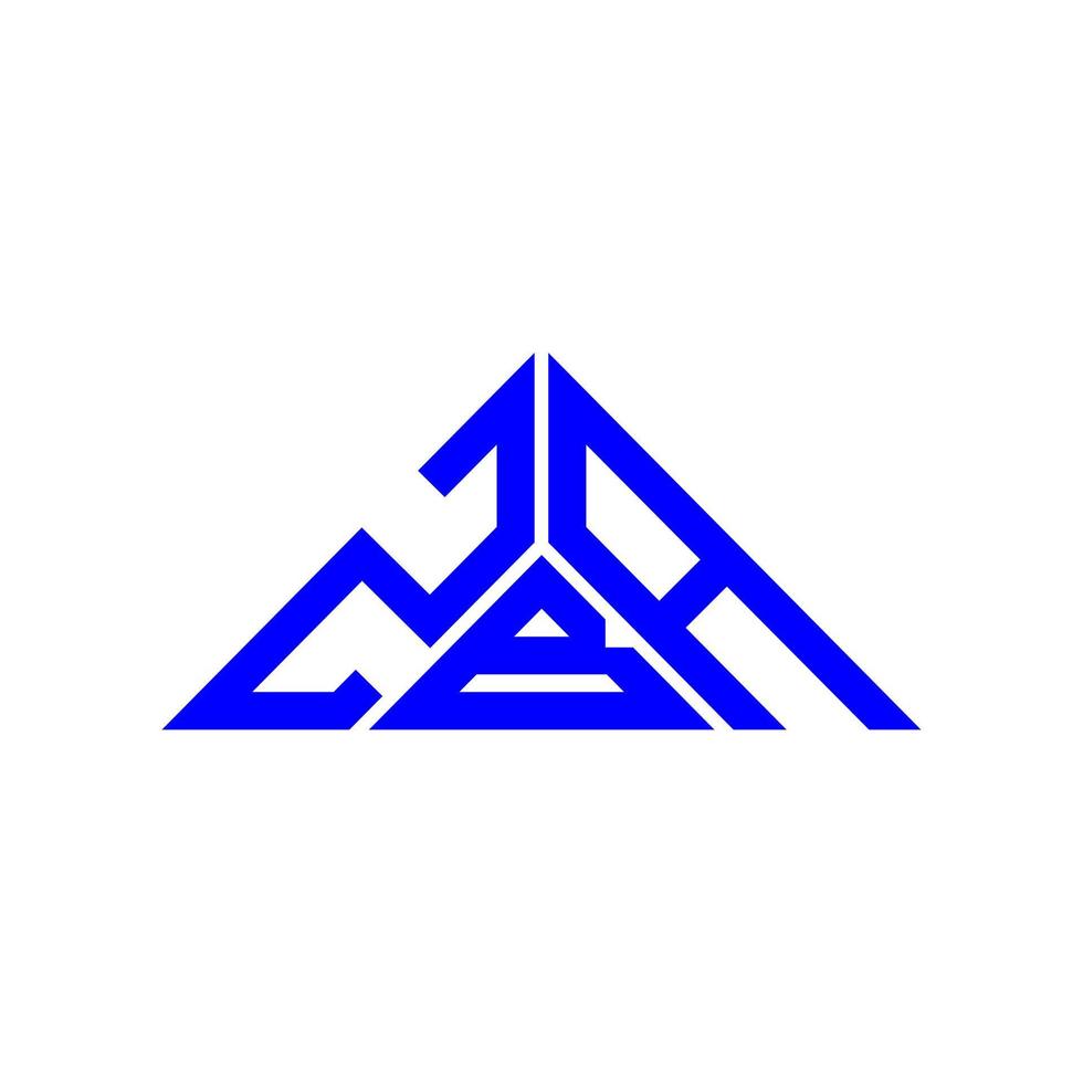zba brev logotyp kreativ design med vektor grafisk, zba enkel och modern logotyp i triangel form.