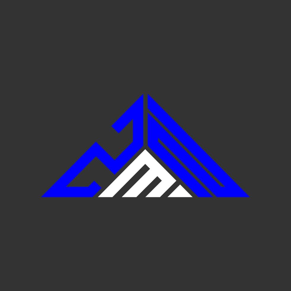 zmn brev logotyp kreativ design med vektor grafisk, zmn enkel och modern logotyp i triangel form.