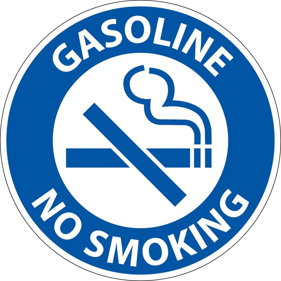 Beachten Sie Benzin Nichtraucherzeichen auf weißem Hintergrund vektor