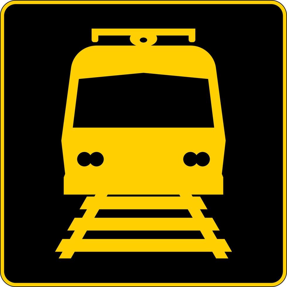 Bahnübergang Symbol Zeichen vektor