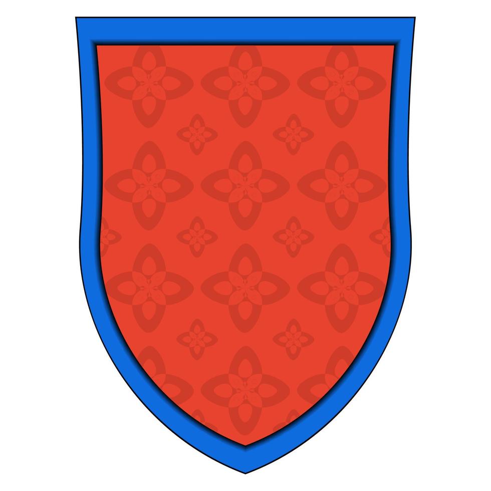 heraldisk skydda i realistisk stil. täcka av vapen. klassisk kunglig emblem. färgrik vektor illustration isolerat på vit bakgrund.