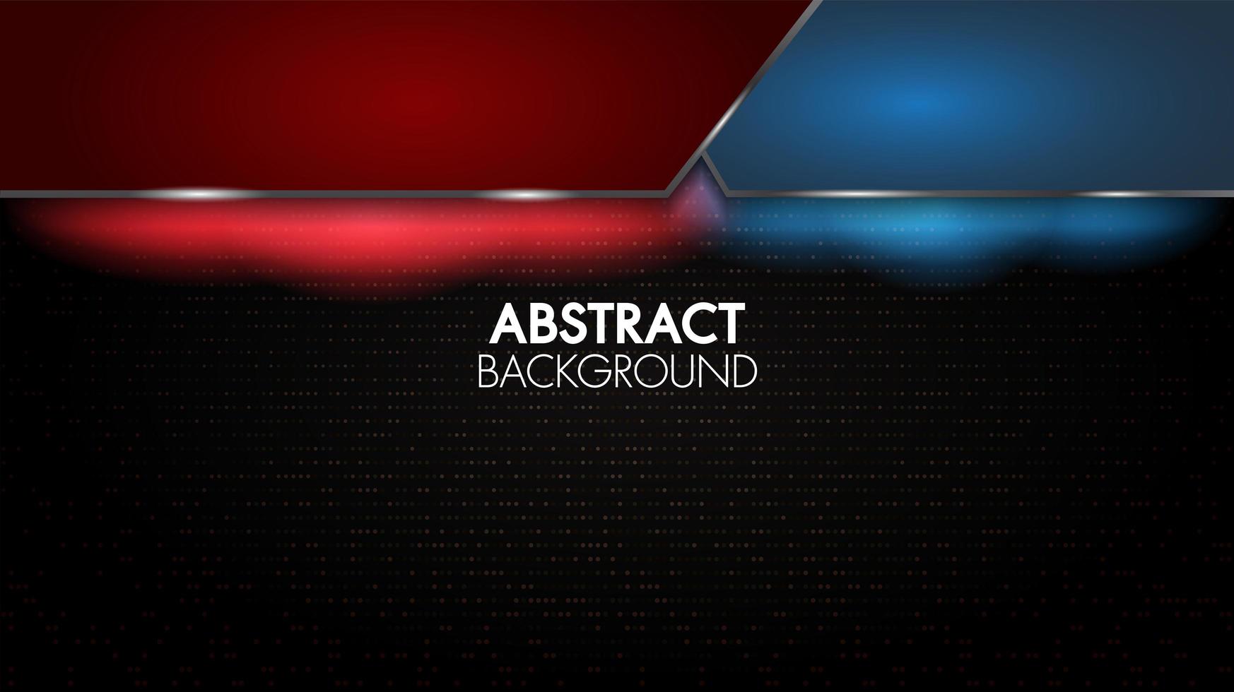 schwarzer abstrakter geometrischer roter und blauer Hintergrund vektor