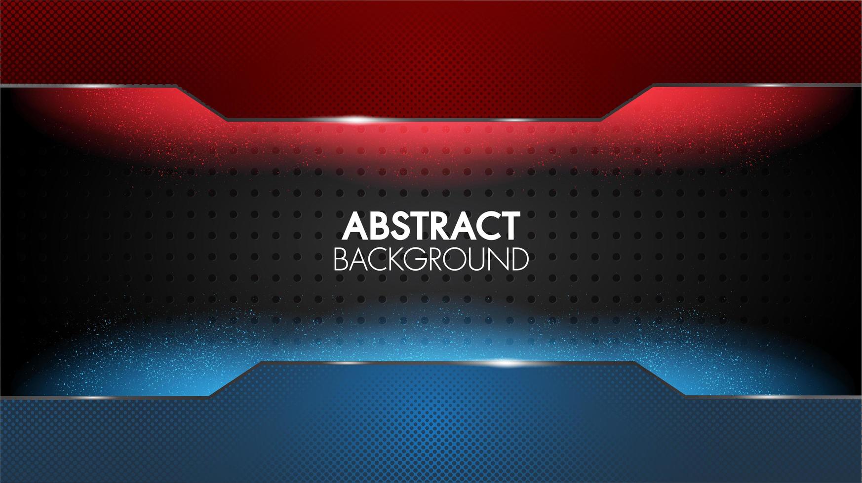 svart abstrakt geometrisk elegant röd och blå bakgrund vektor