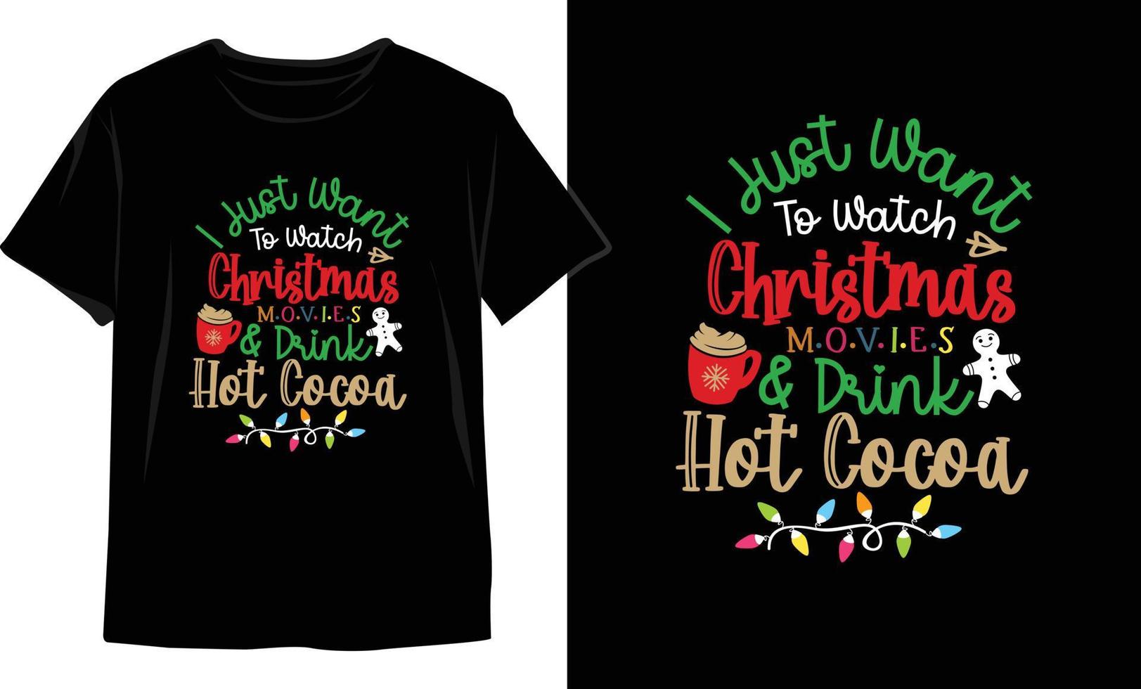 Weihnachts-T-Shirt-Design. Weihnachts-Vektorgrafiken. T-Shirt-Design vektor