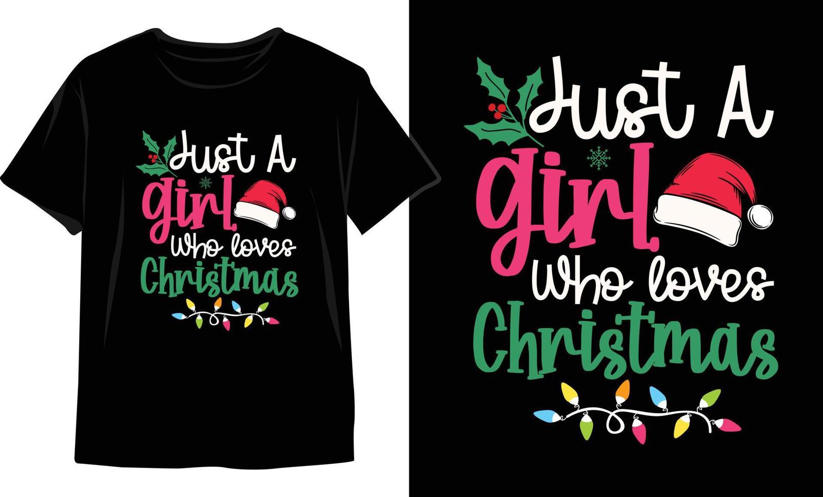 Weihnachts-T-Shirt-Design. Weihnachts-Vektorgrafiken. T-Shirt-Design vektor