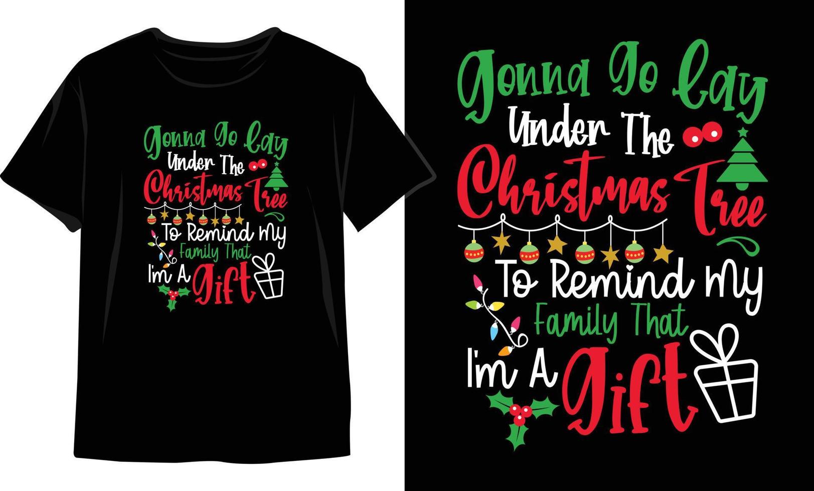 Weihnachts-T-Shirt-Design. Weihnachts-Vektorgrafiken. T-Shirt-Design vektor