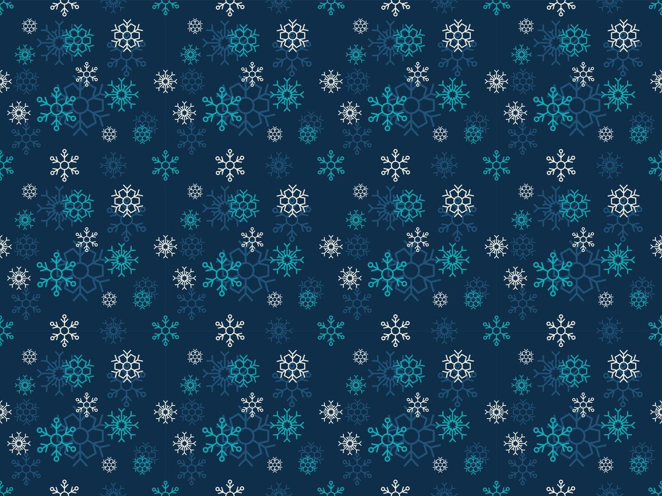 tapet sömlös vinter- tecknad serie glad jul ny år mönster snöflinga bakgrund abstrakt konst vektor