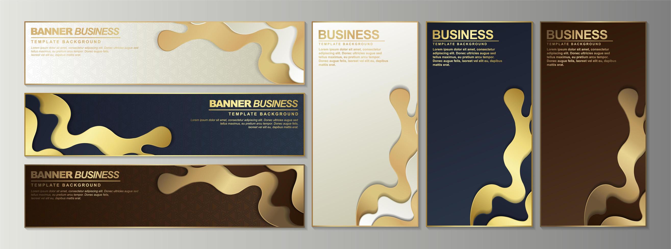 Luxus abstrakte Banner Design Web Template Set vektor