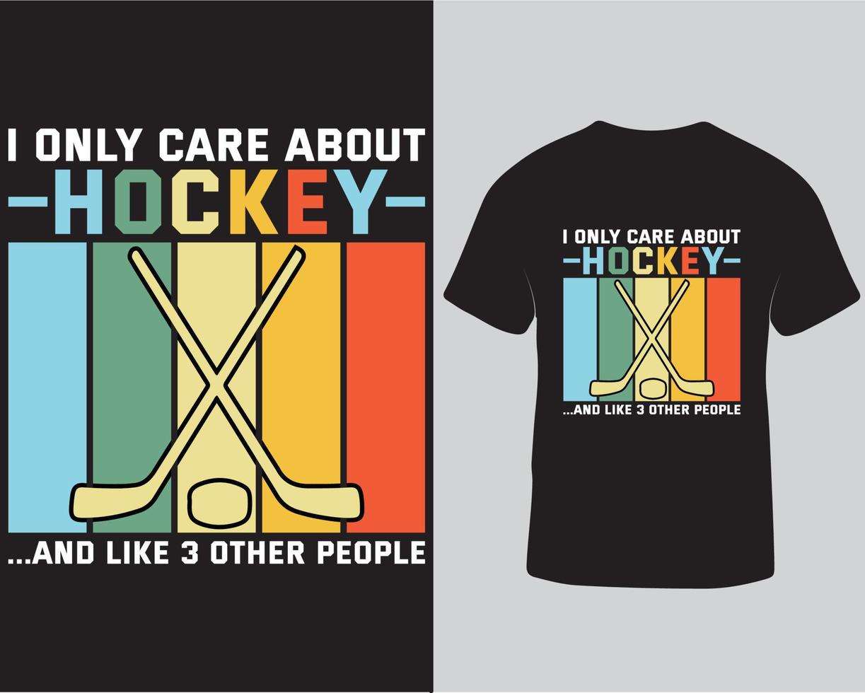 Ich interessiere mich nur für Hockey-T-Shirt, Hockey-Liebhaber-T-Shirt-Design-Vorlage pro Download vektor