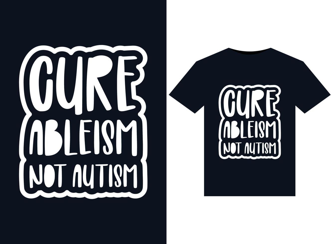 bota förmåga inte autism illustrationer för tryckfärdig t-tröjor design vektor