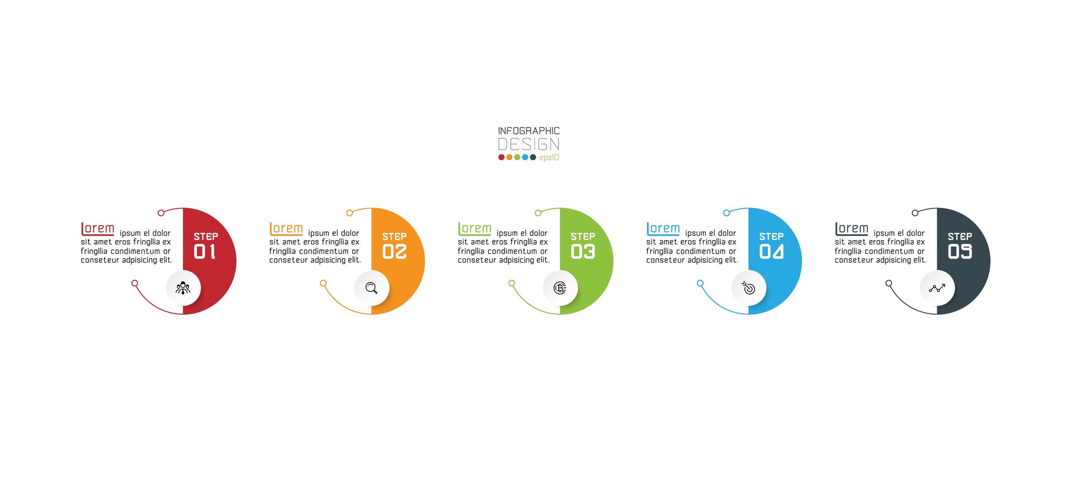 moderna cirklar, infographic formgivningsmall vektor