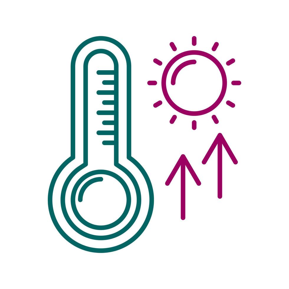 hög temperaturer vektor ikon