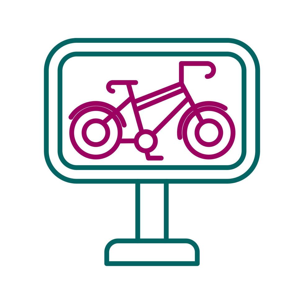 cykel körfält vektor ikon