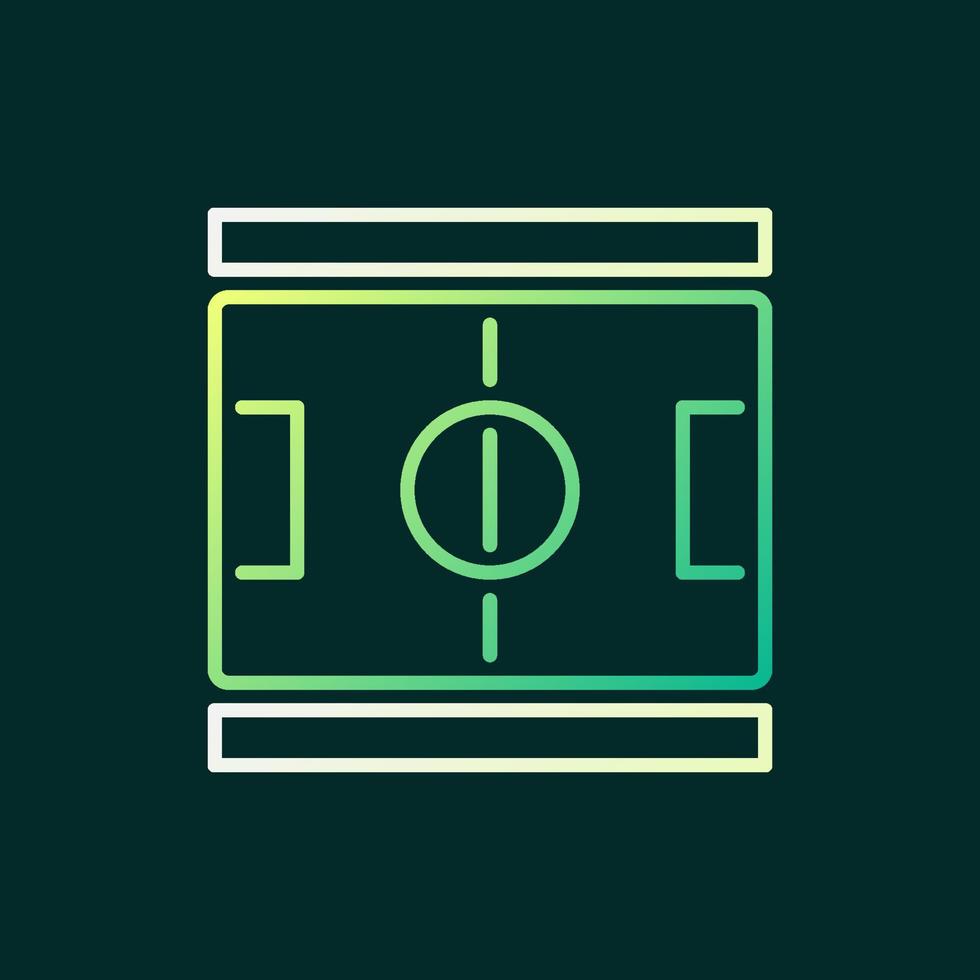fotboll fält översikt färgad ikon - vektor fotboll kasta tecken