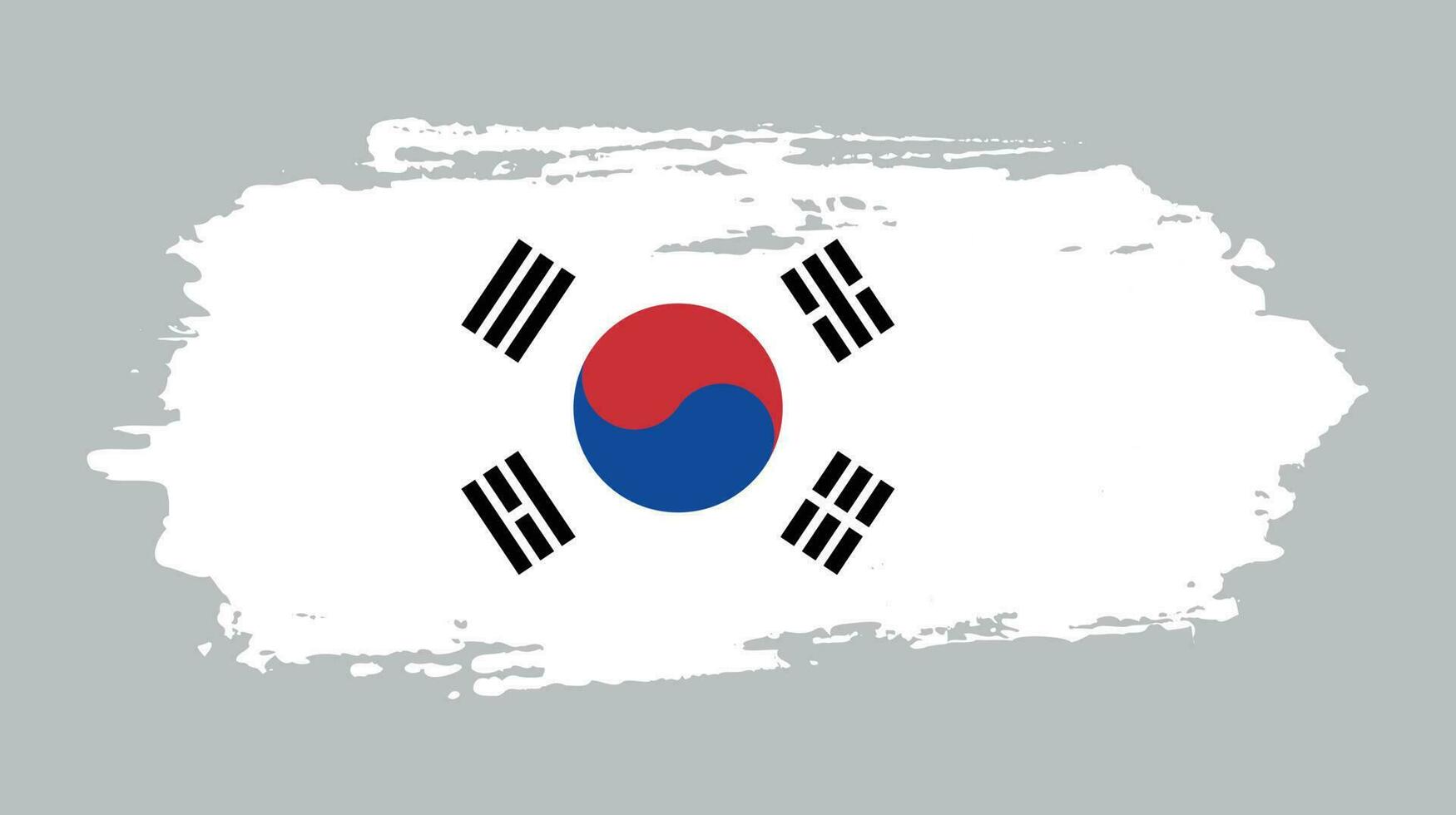 neuer grungy Flaggenvektor Südkoreas vektor