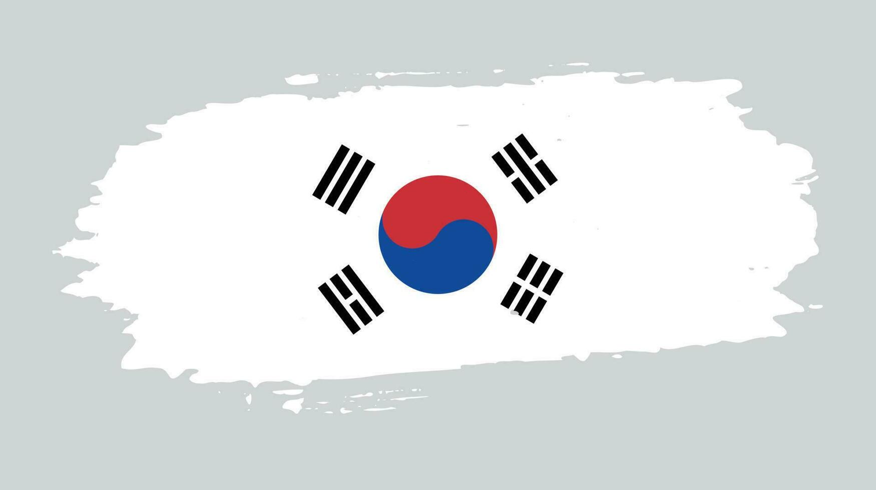 ny kreativ söder korea grunge flagga vektor