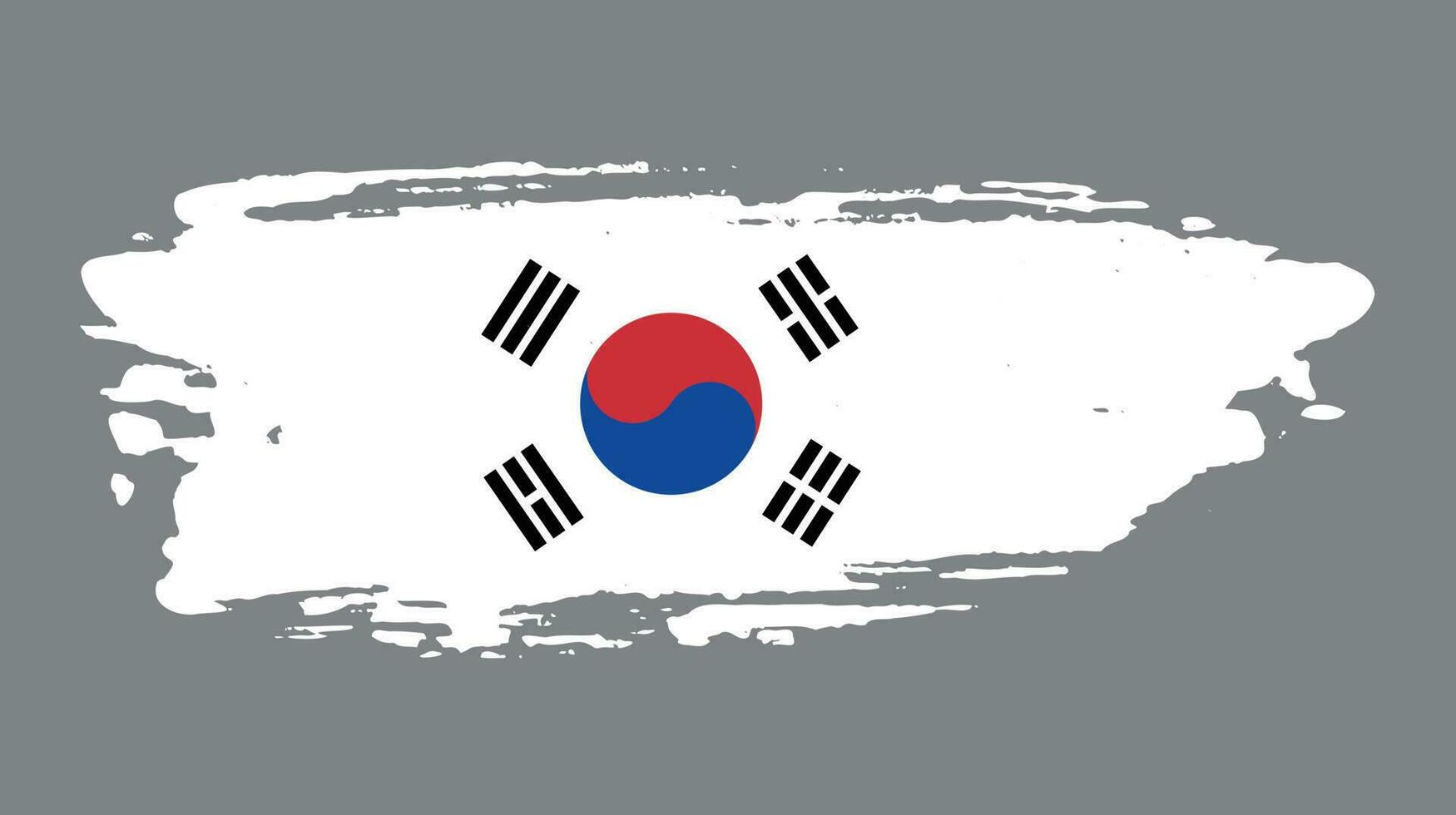 stänk söder korea grunge flagga vektor