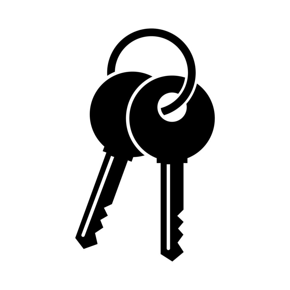 två nycklar vektor ikon