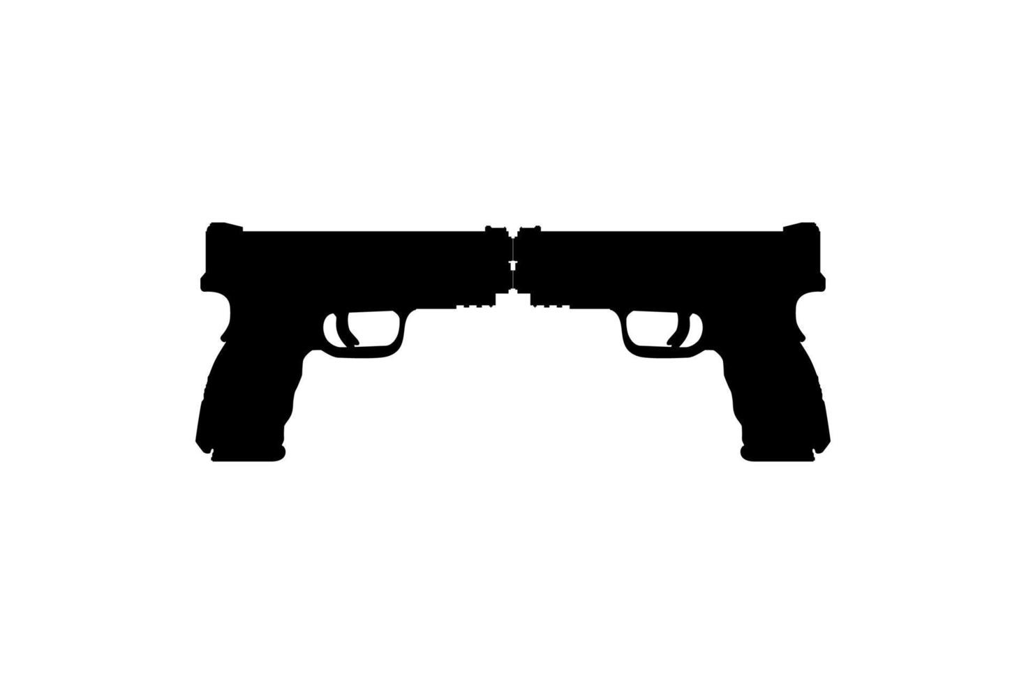 Silhouette der Pistole für Logo, Piktogramm, Website oder Grafikdesignelement. Vektor-Illustration vektor