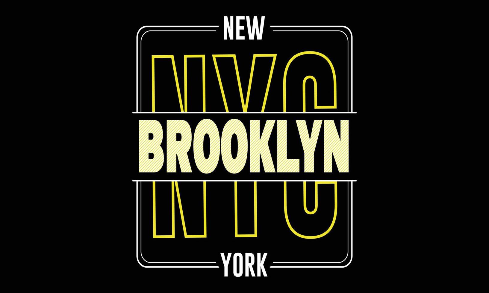 t-shirt ny york brooklyn nyc typografi vektor illustration