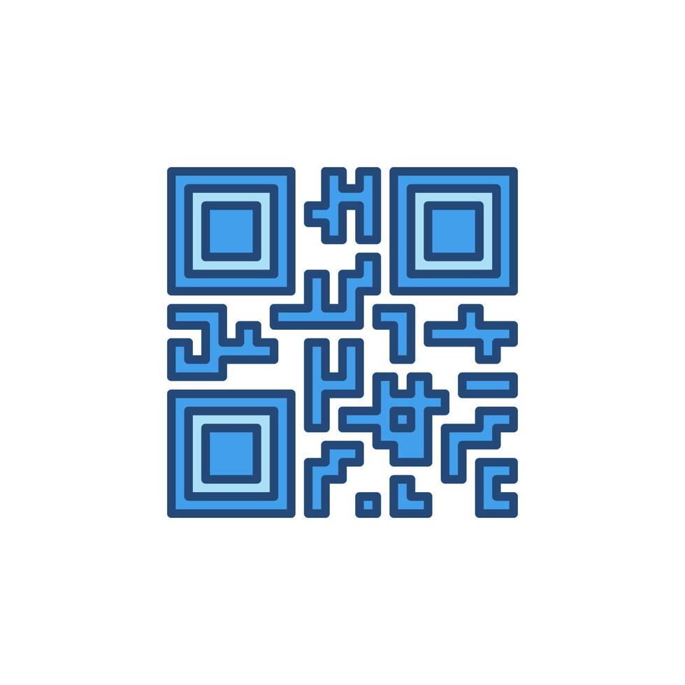 Quick Response Code qr Vektorkonzept farbiges Symbol vektor