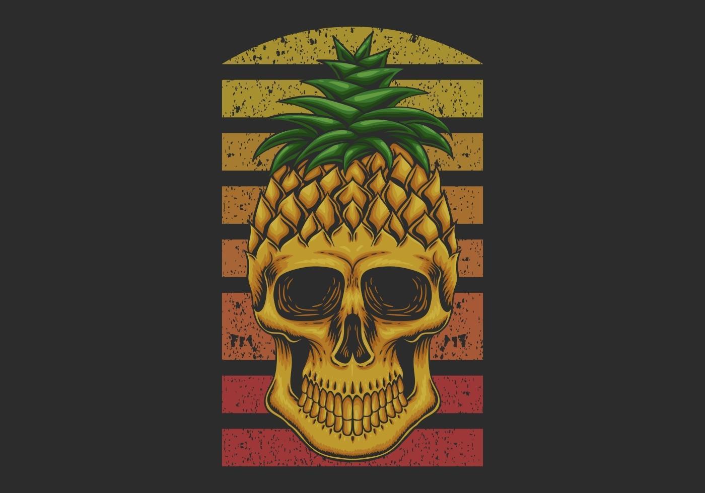 ananas skalle illustration vektor