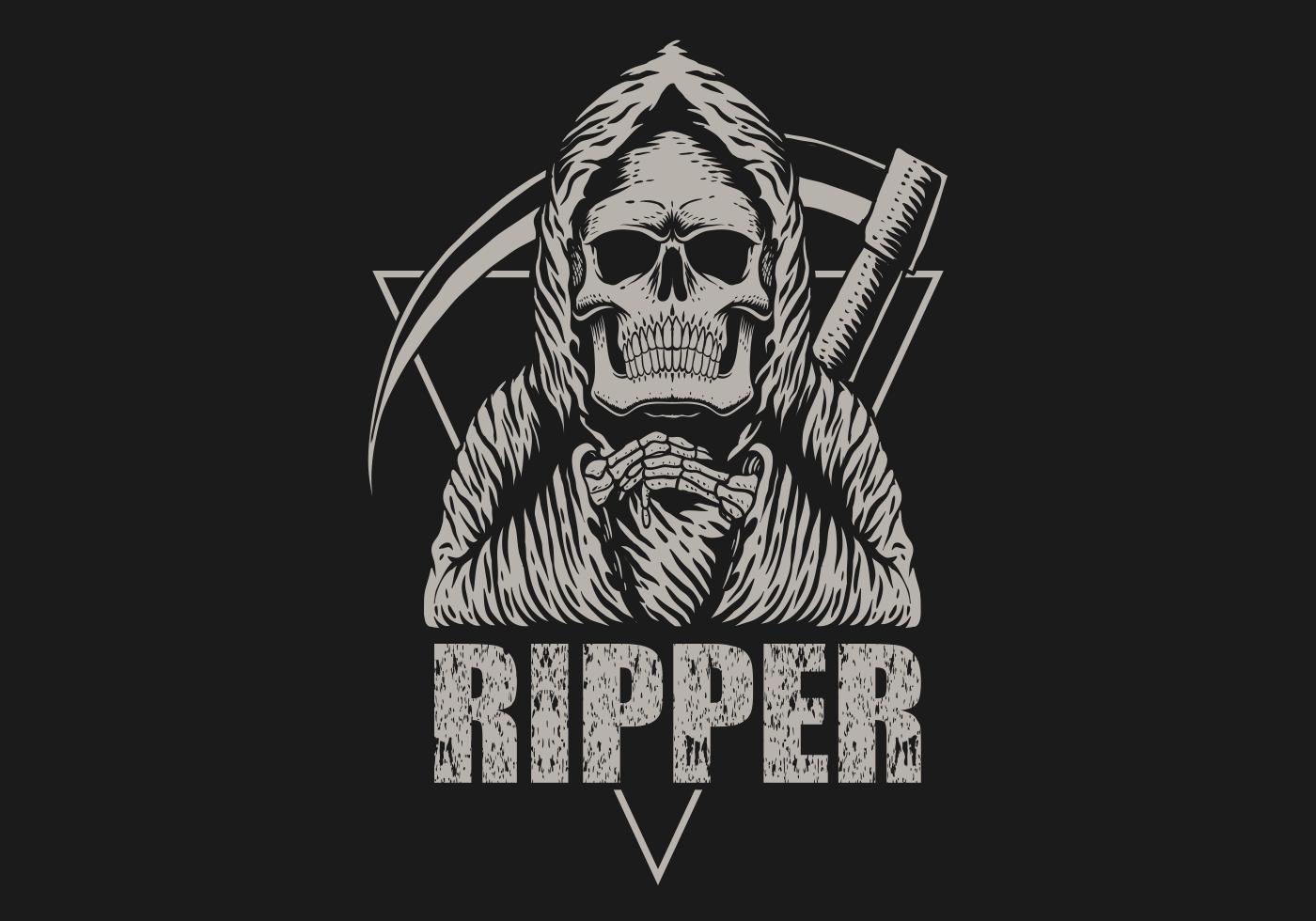 ripper grim reaper illustration vektor