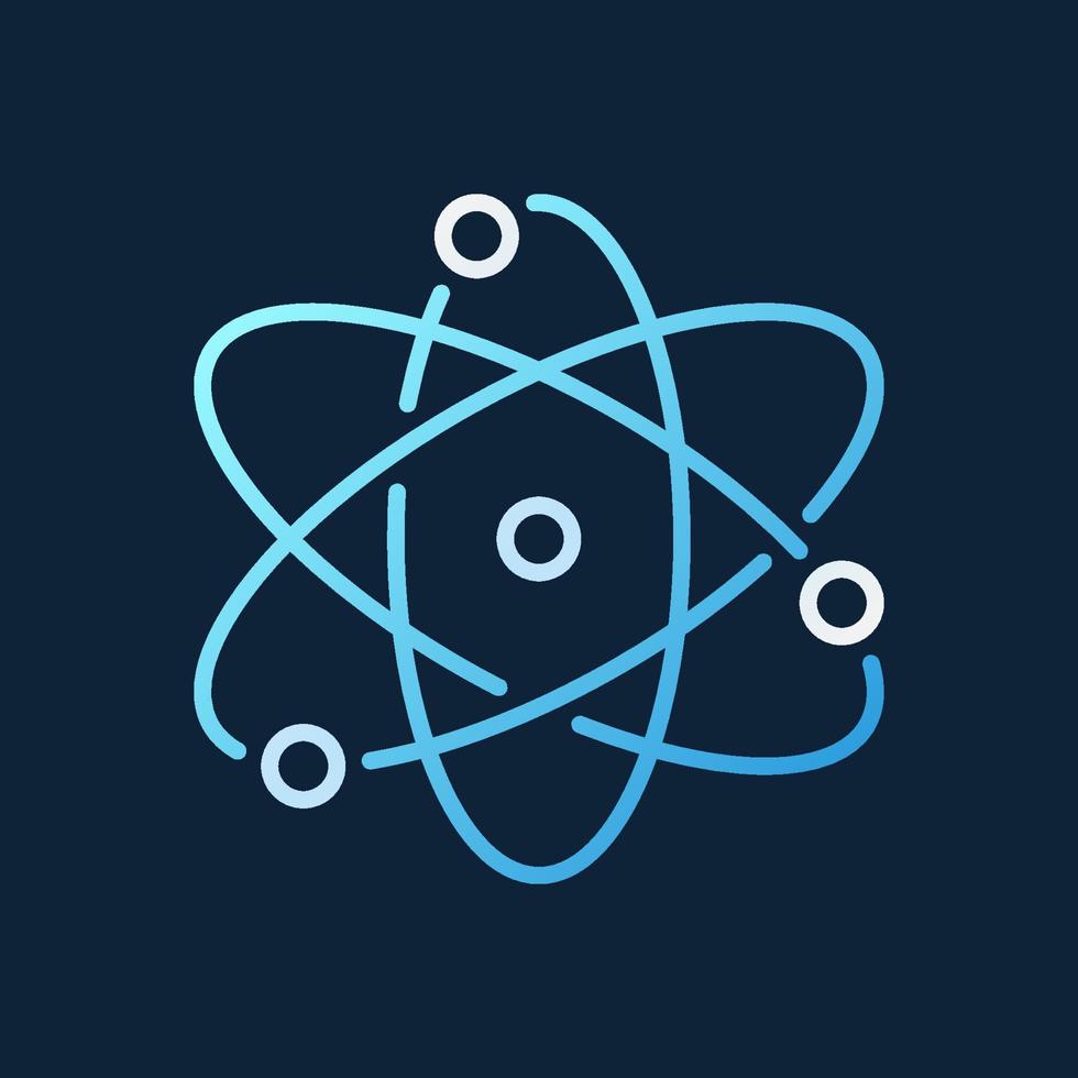 atom vektor begrepp modern färgrik ikon i översikt stil