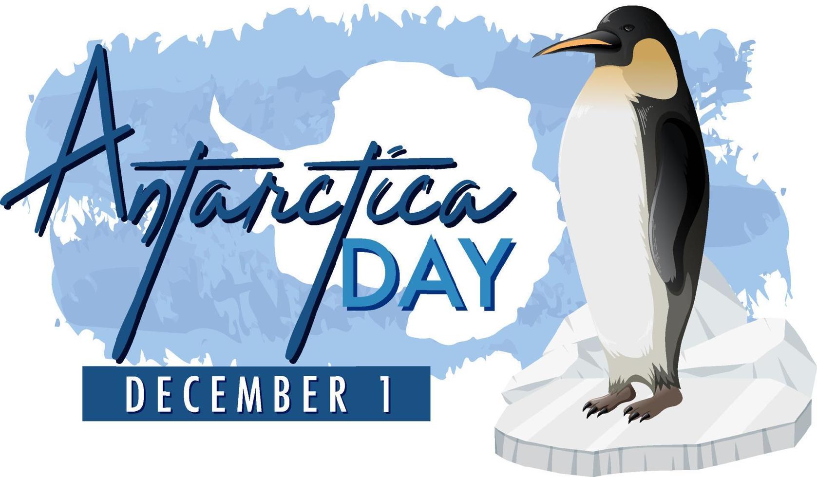 antarctica dag affisch mall vektor