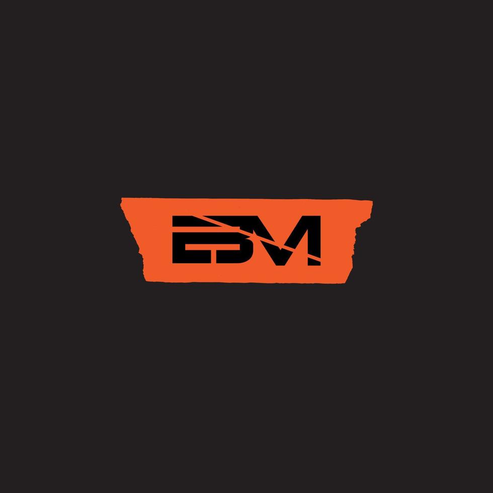 kreativer BM-Logo-Designvektor vektor