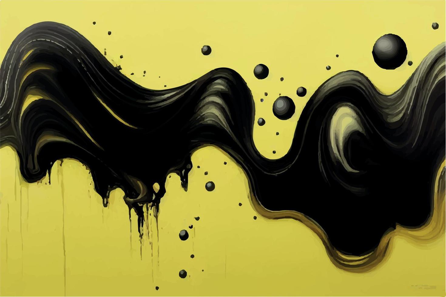 svart och gul flytande bakgrund vektor