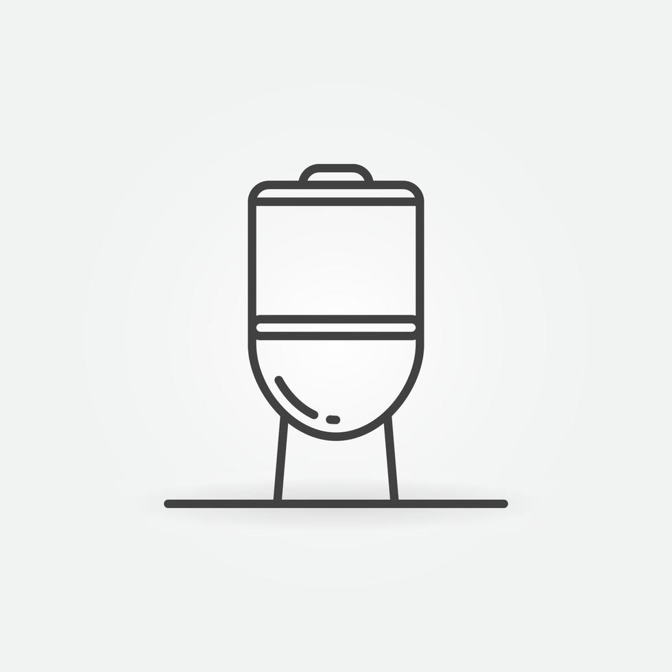 toalett skål vektor tunn linje begrepp ikon eller symbol