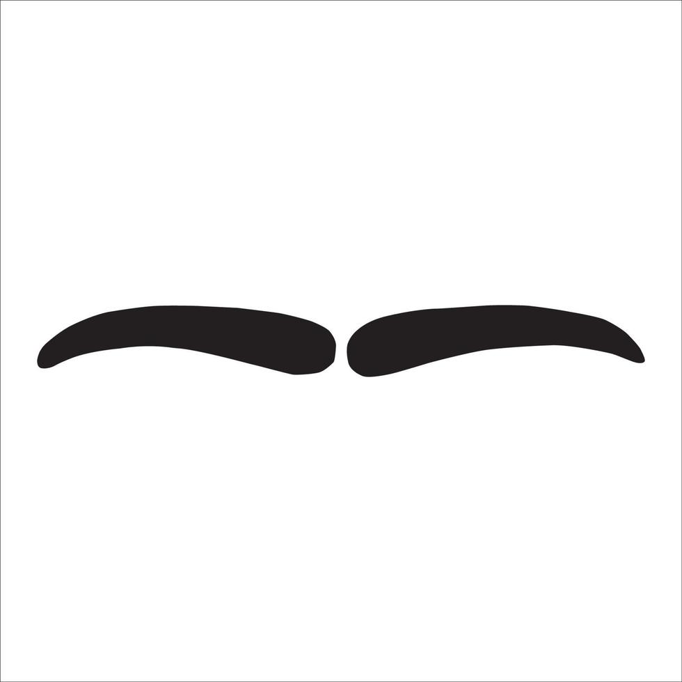 mustasch ikon logotyp vektor design