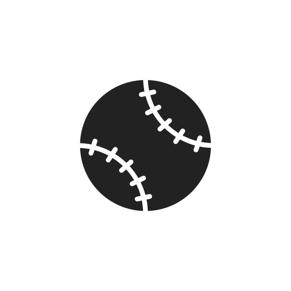 baseboll eller mjuk boll ikon vektor logotyp symbol mall