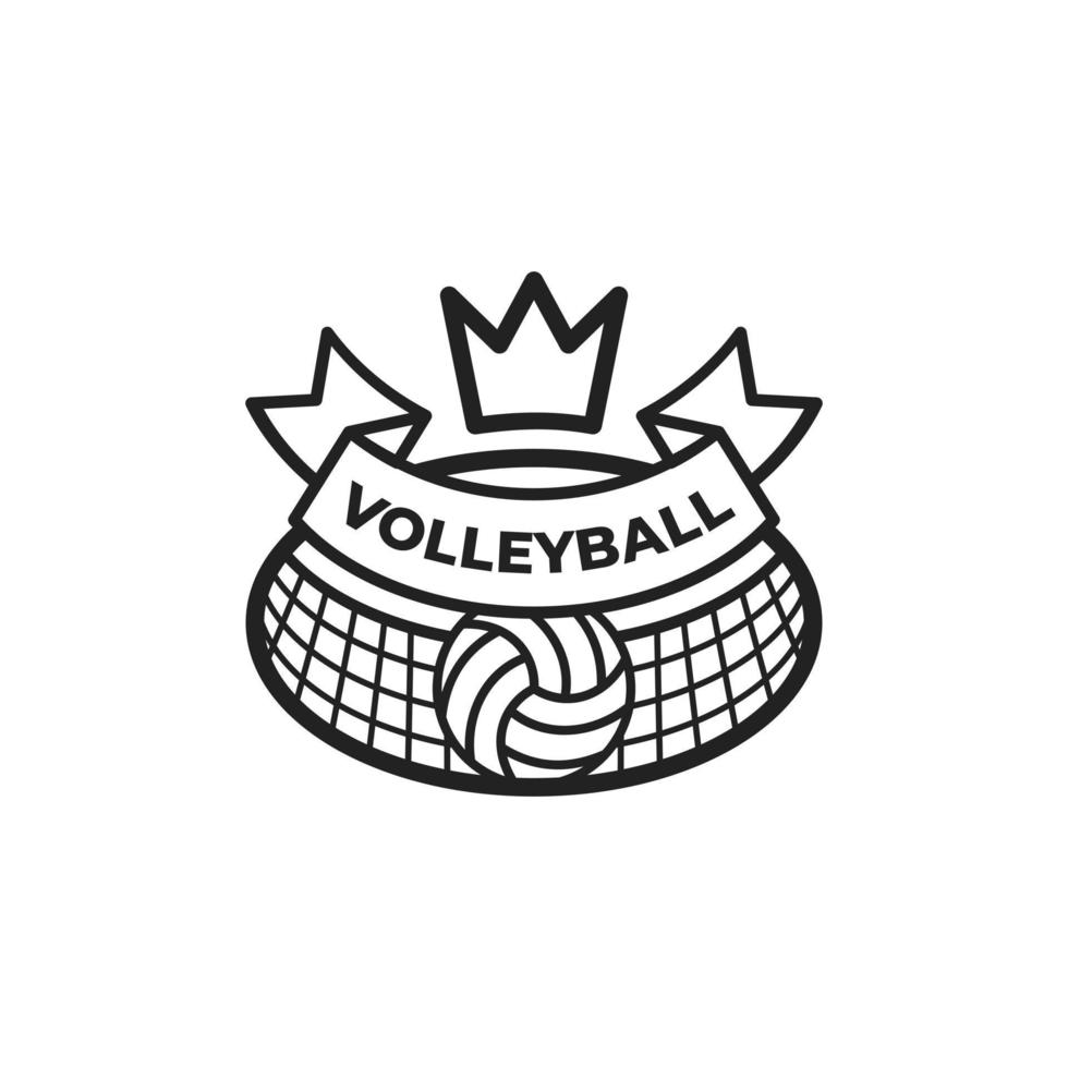 volleyboll sport logotyp design mall vektor