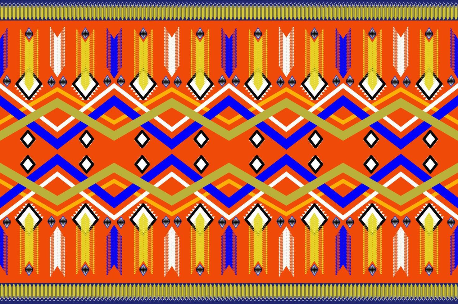 traditionell etnisk geometrisk tyg sömlös mönster vektor
