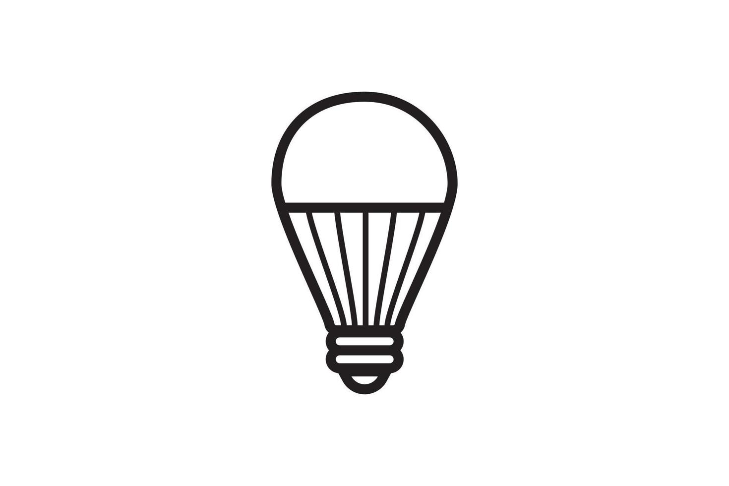 LED-Lampe Symbol Energiewirtschaft Technologie. Glühbirne macht moderne Innovation. Smart-Home-Vektorzeichen. vektor