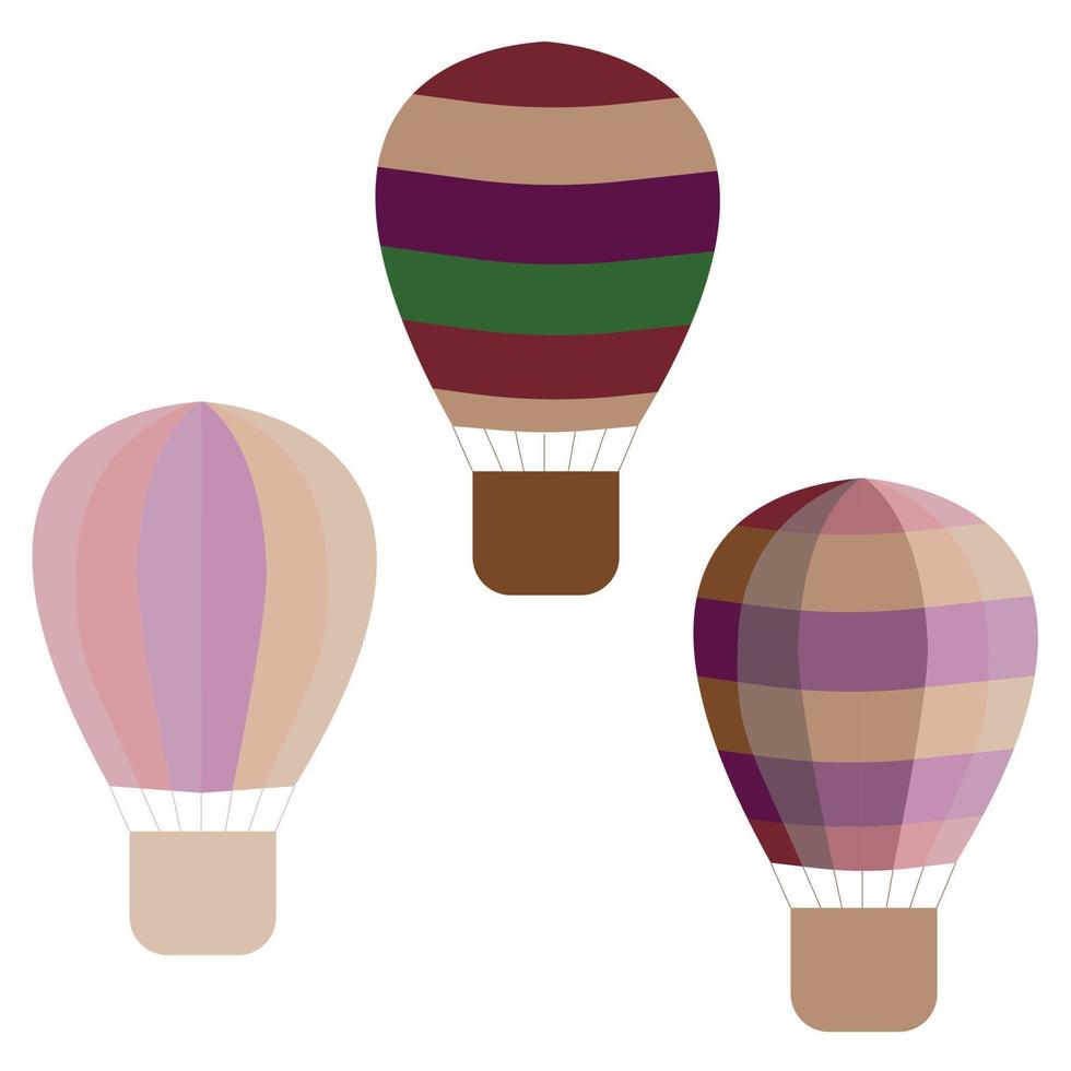 uppsättning av färgrik ballonger. vecor illustration isolerat på vit bakgrund. vektor
