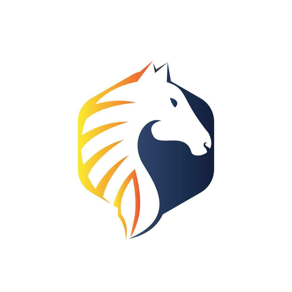 Pferd-Logo-Design. stilvolles grafisches vorlagendesign für firmenfarmrennen. vektor