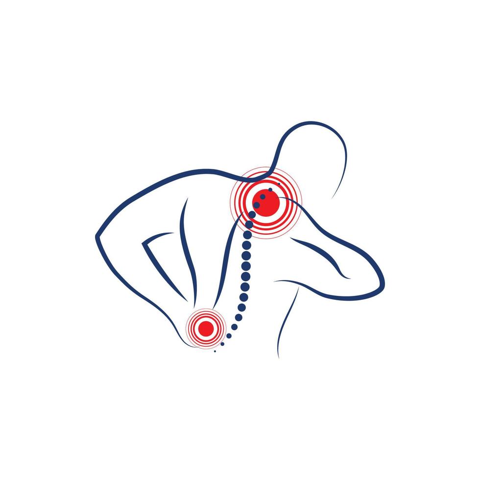 Chiropraktik Symbol Vektor Icon Design Illustration