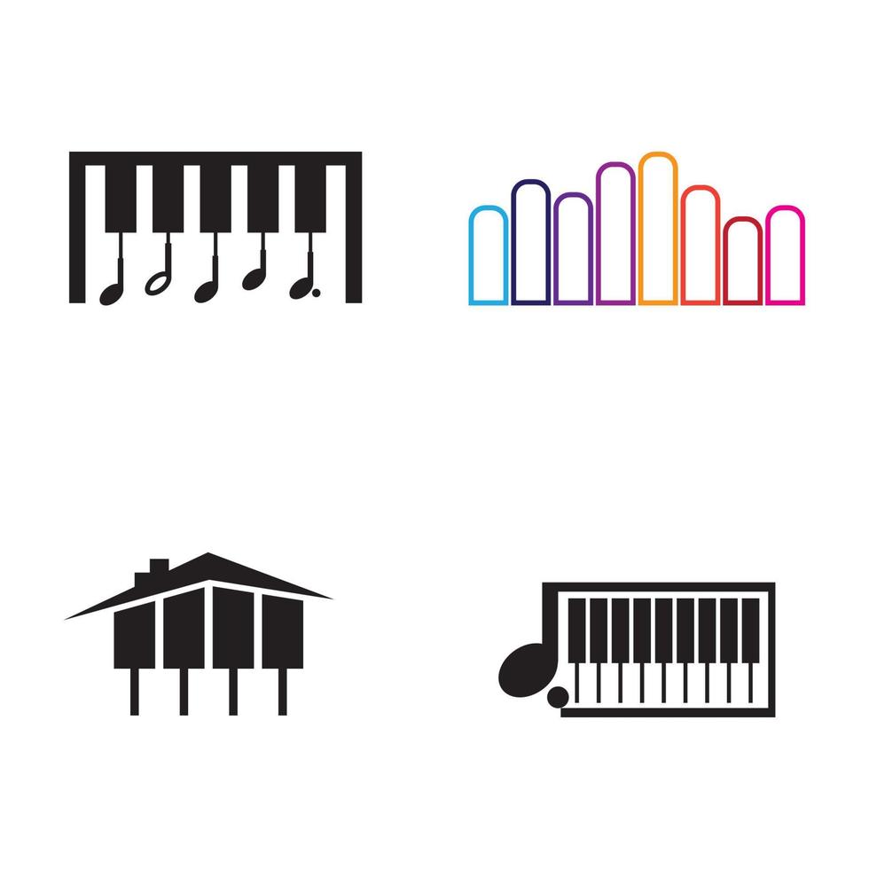 piano ikon vektor illustration design logotyp