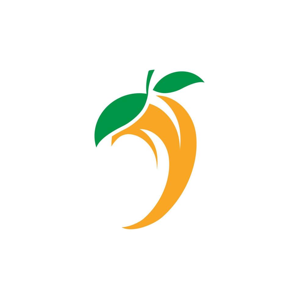 Mango-Symbol Vektor-Illustration-Design-Logo vektor