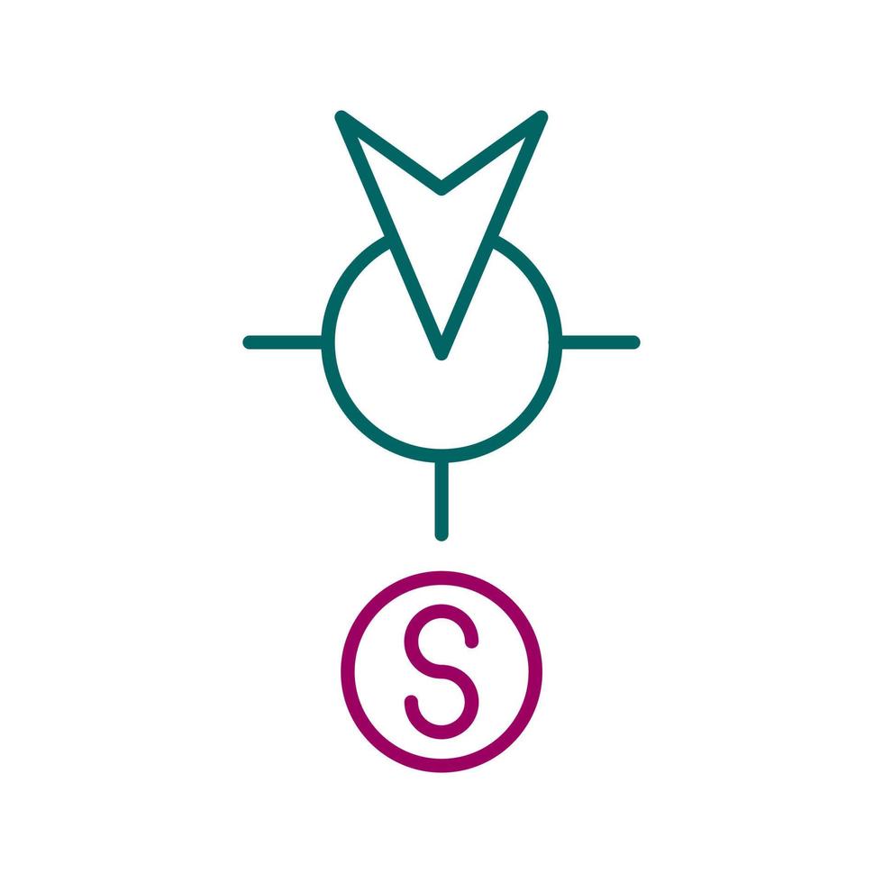 Süd-Vektor-Symbol vektor