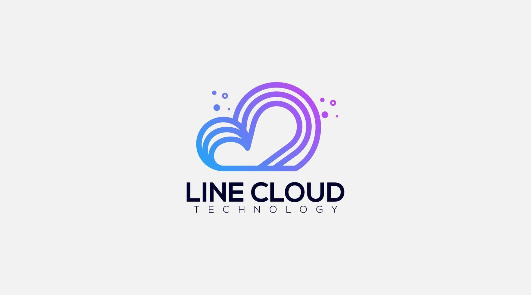 Linie Art Cloud-Logo-Design-Vektor-Symbol vektor