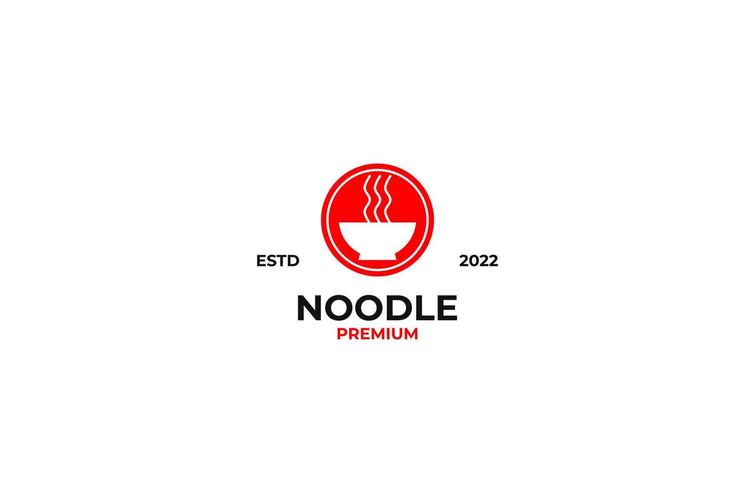 Ramen nudel logotyp design vektor mall illustration