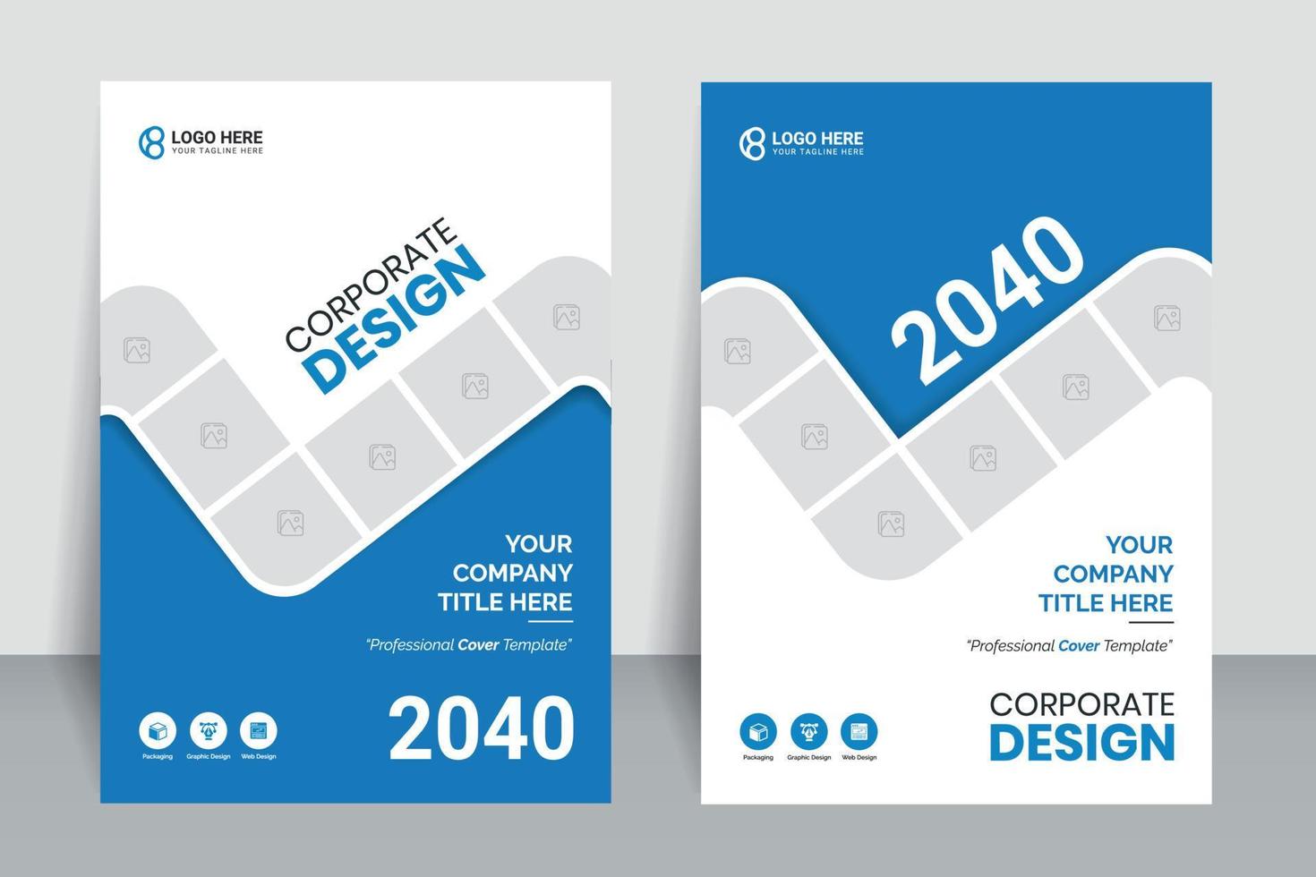 Corporate Cover Design, Broschüre, Flyer, kreatives Konzept, einzigartig und einfach vektor