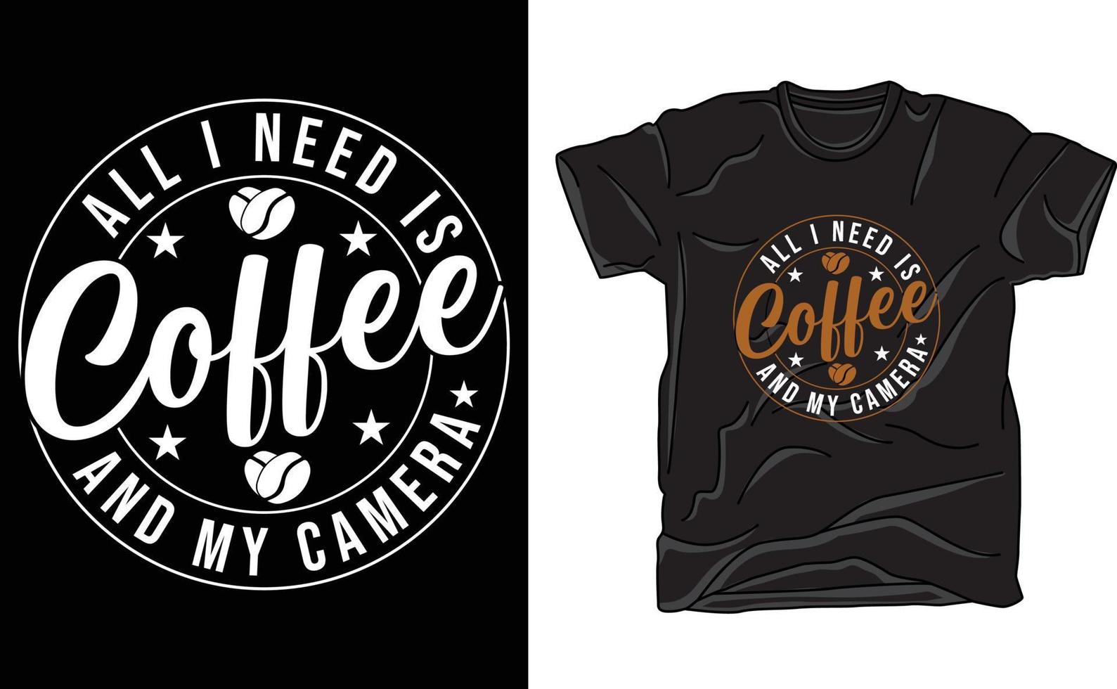 Kaffee-T-Shirt-Design für Kaffeeliebhaber vektor